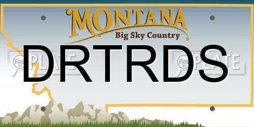 DRTRDS Montana License Plate