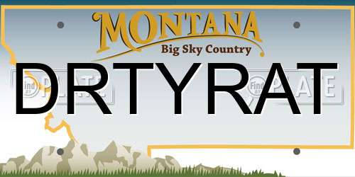 DRTYRAT Montana License Plate