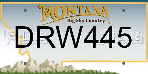 DRW445 Montana License Plate