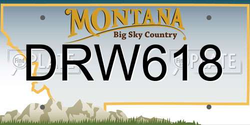 DRW618 Montana License Plate
