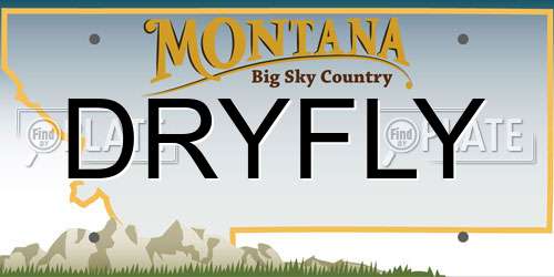 DRYFLY Montana License Plate
