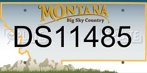 DS11485 Montana License Plate