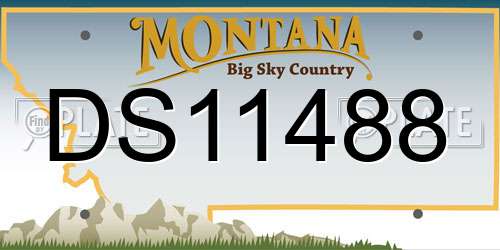 DS11488 Montana License Plate