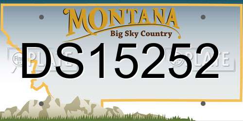DS15252 Montana License Plate