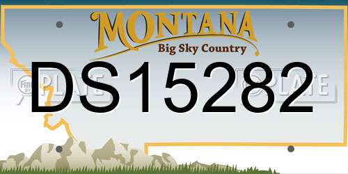 DS15282 Montana License Plate
