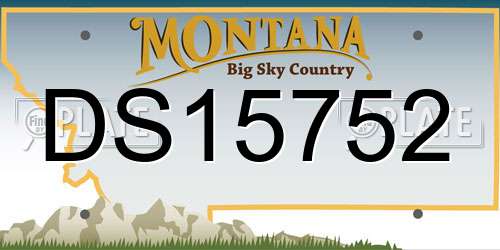 DS15752 Montana License Plate
