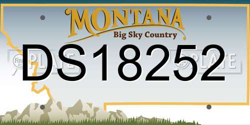 DS18252 Montana License Plate