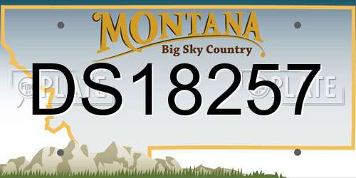DS18257 Montana License Plate
