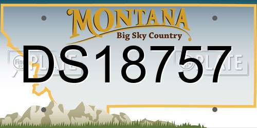 DS18757 Montana License Plate