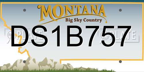 DS1B757 Montana License Plate