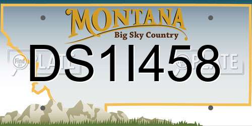 DS1I458 Montana License Plate