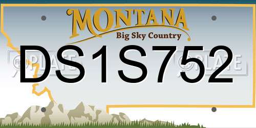 DS1S752 Montana License Plate