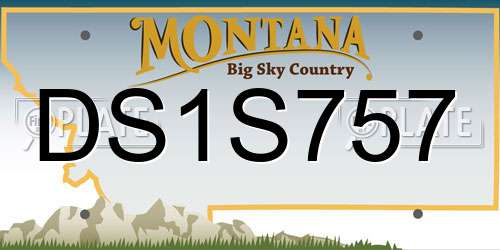 DS1S757 Montana License Plate