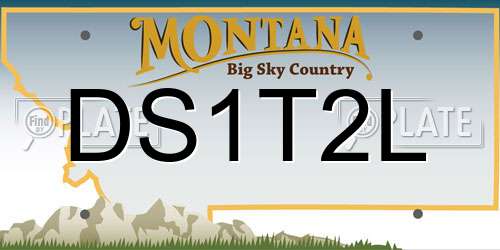 DS1T2L Montana License Plate