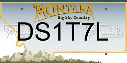 DS1T7L Montana License Plate