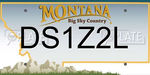 DS1Z2L Montana License Plate