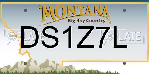 DS1Z7L Montana License Plate