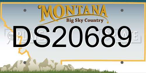 DS20689 Montana License Plate