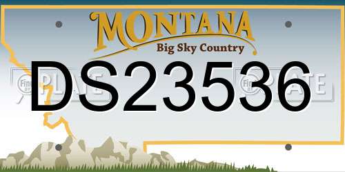 DS23536 Montana License Plate