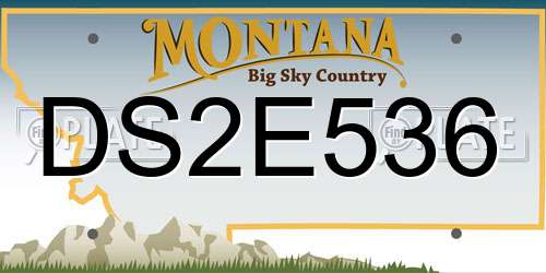 DS2E536 Montana License Plate
