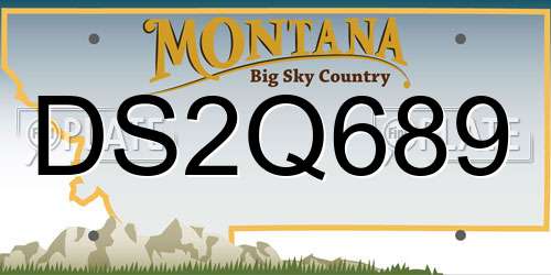 DS2Q689 Montana License Plate