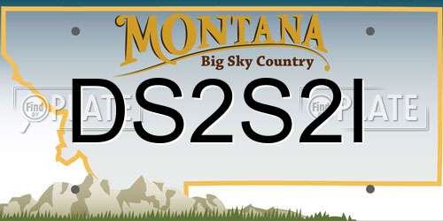 DS2S2I Montana License Plate