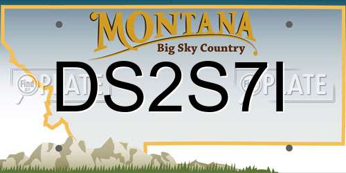 DS2S7I Montana License Plate