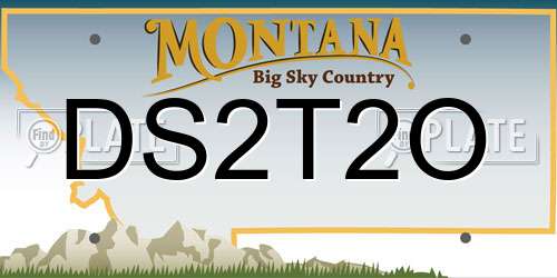 DS2T2O Montana License Plate