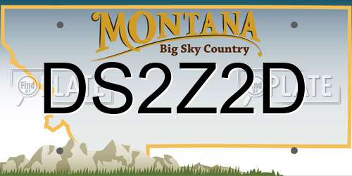 DS2Z2D Montana License Plate