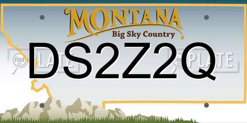 DS2Z2Q Montana License Plate