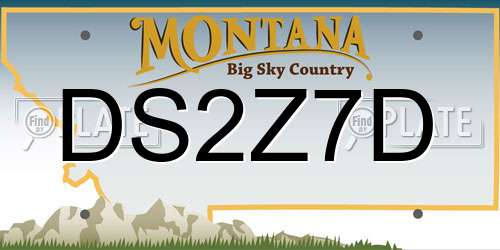 DS2Z7D Montana License Plate