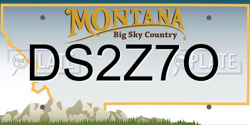 DS2Z7O Montana License Plate