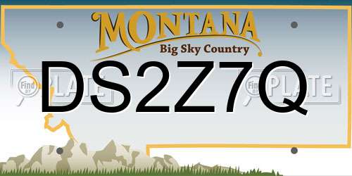 DS2Z7Q Montana License Plate