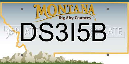 DS3I5B Montana License Plate