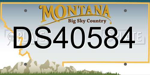 DS40584 Montana License Plate