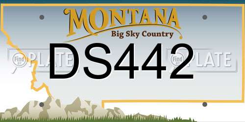 DS442 Montana License Plate