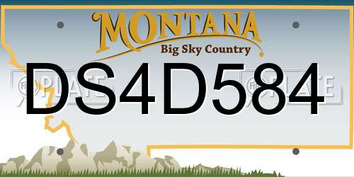 DS4D584 Montana License Plate