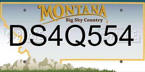 DS4Q554 Montana License Plate