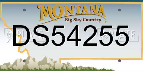 DS54255 Montana License Plate