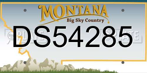 DS54285 Montana License Plate