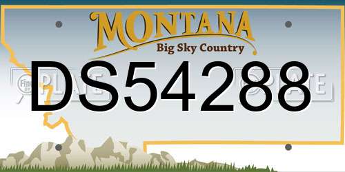 DS54288 Montana License Plate