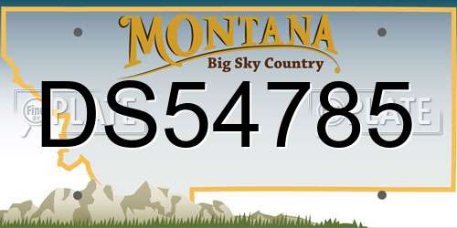 DS54785 Montana License Plate