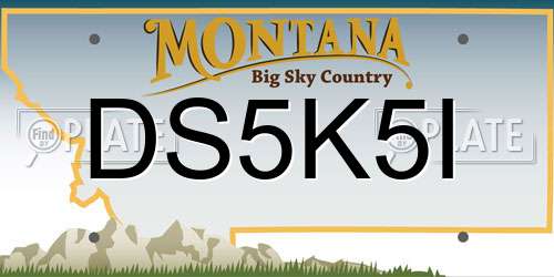 DS5K5I Montana License Plate