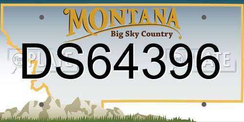 DS64396 Montana License Plate