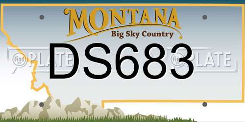 DS683 Montana License Plate