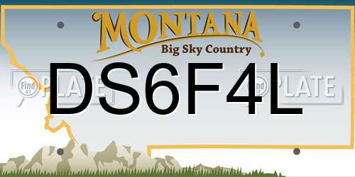 DS6F4L Montana License Plate