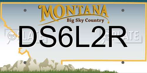 DS6L2R Montana License Plate
