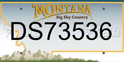 DS73536 Montana License Plate