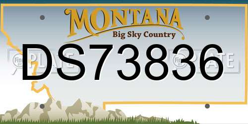 DS73836 Montana License Plate