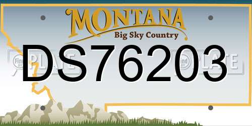 DS76203 Montana License Plate